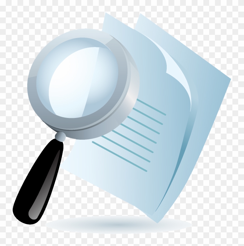 Words That Suggest The Visual - Magnifying Glass Document Png #121653