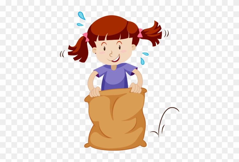 Royalty-free Stock Photography Clip Art - Sack Race Cartoon #121705