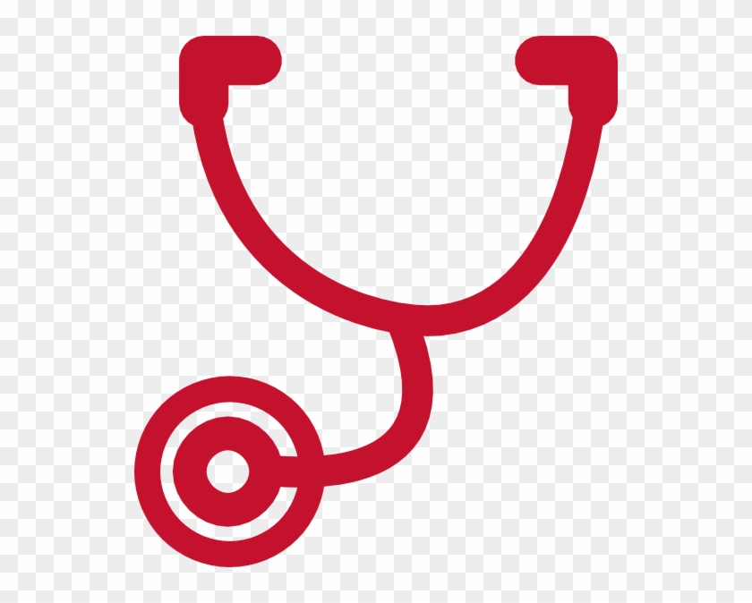 Red Stethoscope Clip Art - Red Stethoscope Clip Art #121875
