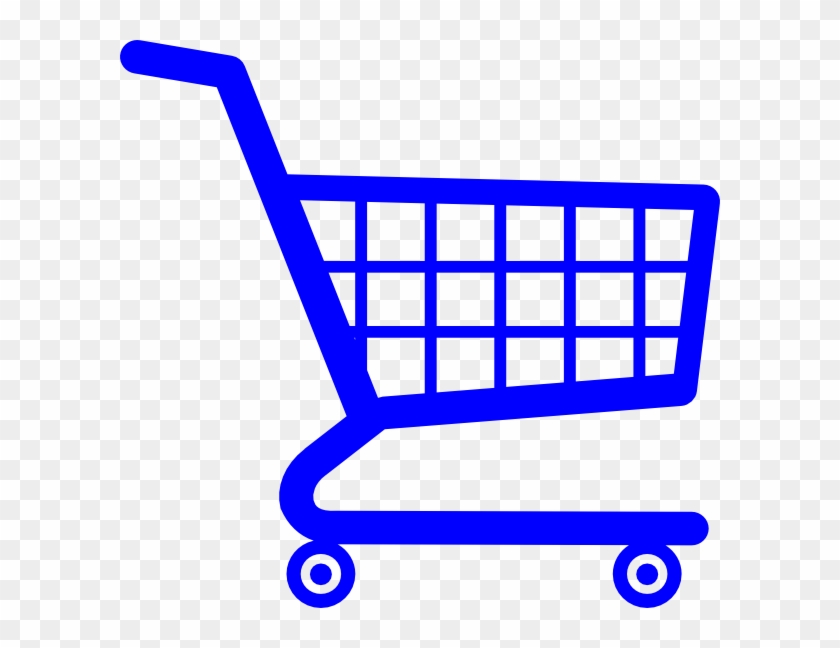 Trolley Clipart Online Store - Shopping Cart Logo Blue #121994