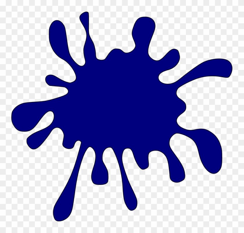 Ink Clipart Vector - Blue Paint Splat #122016