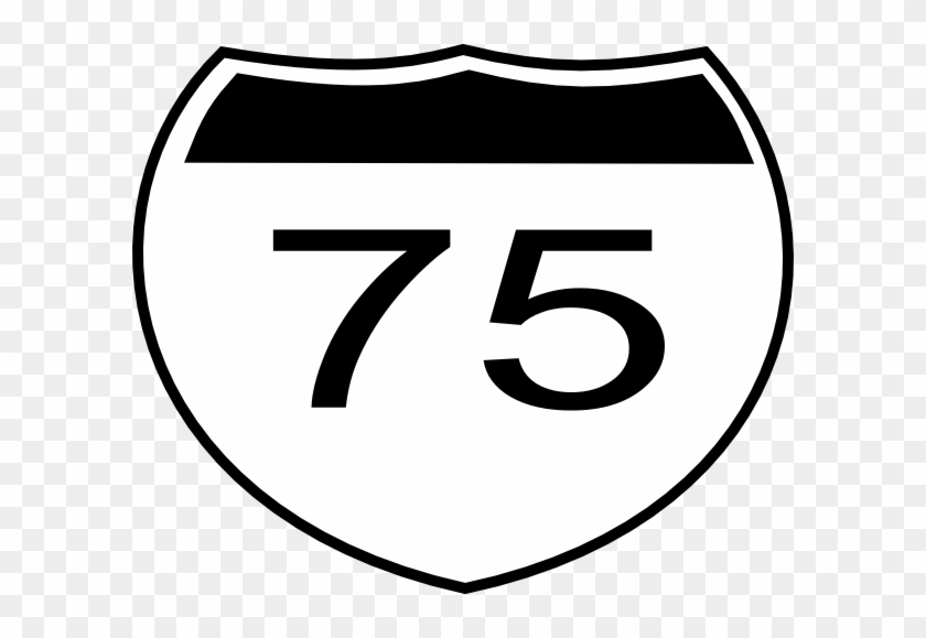 Interstate Sign I75 Clip Art - Interstate Sign Outline #122047