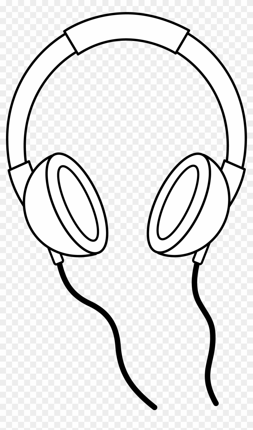 28 Collection Of Computer Headphone Drawing - Headphones Lineart #122220
