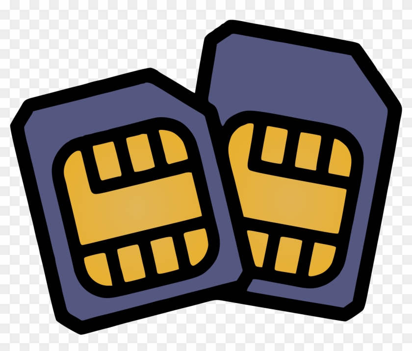 Two Sim Cards - Sim Card Clipart #122724