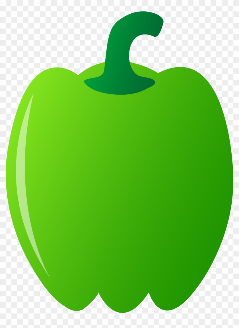 Green Bell Pepper - Clip Art #122776