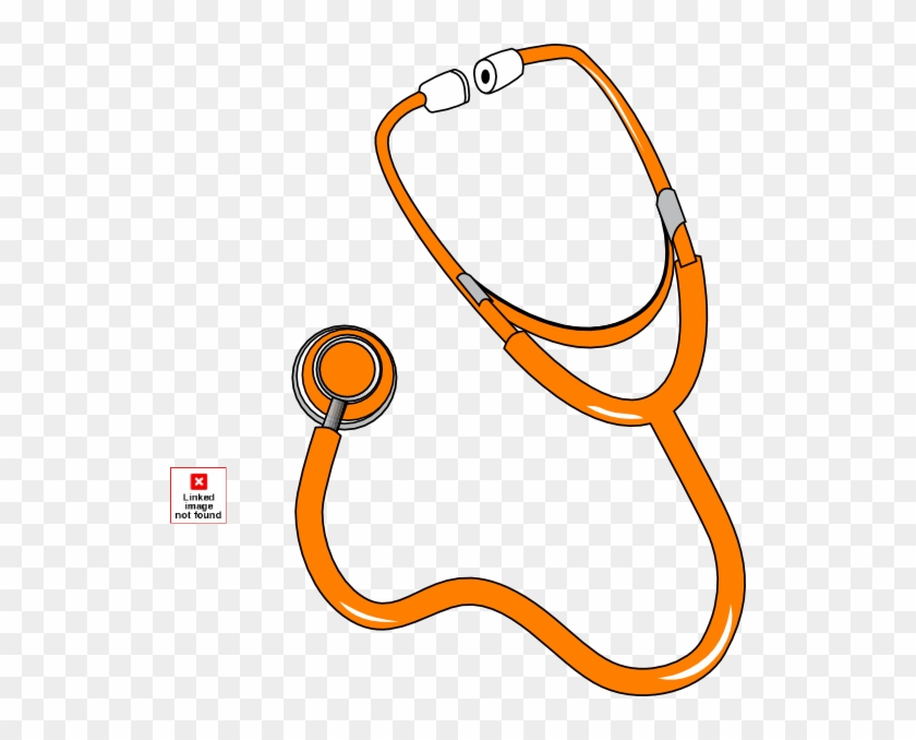Orange Stethoscope By Pep Clip Art - Stethoscope Clipart #123083