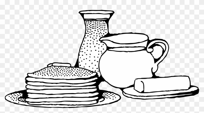 Similar Clip Art - Black And White Breakfast #123359