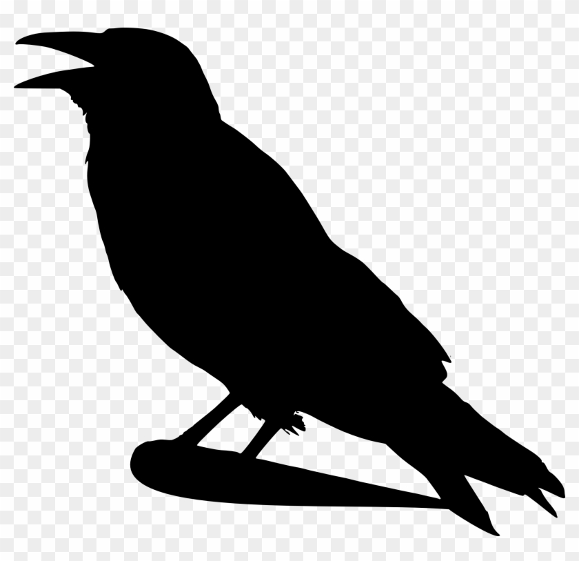 Crow Clip Art Black And White Free Clipart Images - Crow Silhouette #123529