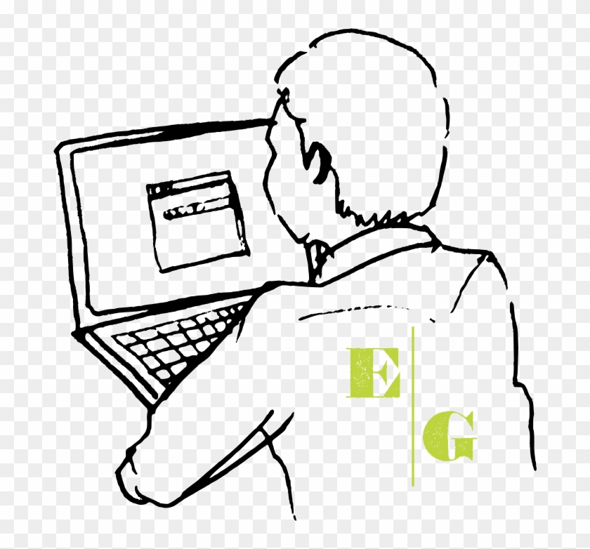 Boy Using Laptop Clipart #123690