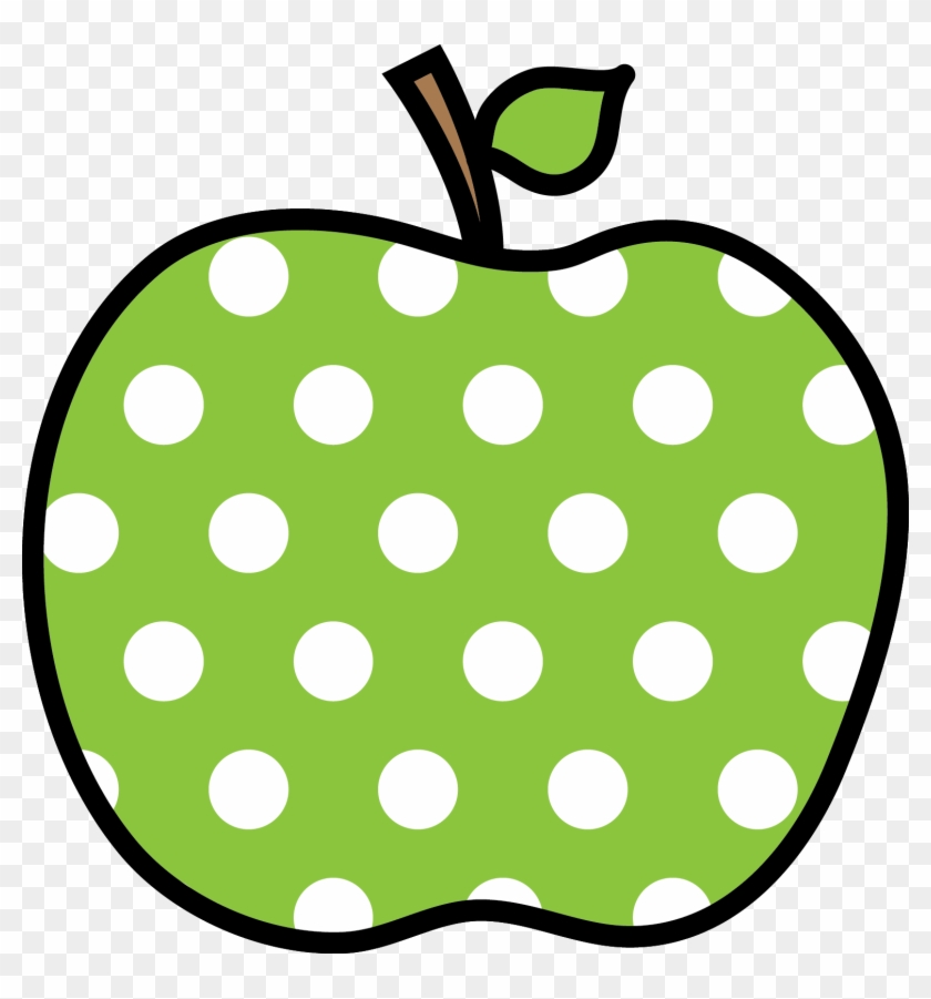 Dots Clipart Transparent Apple - Polka Dot Apple Clipart #123720