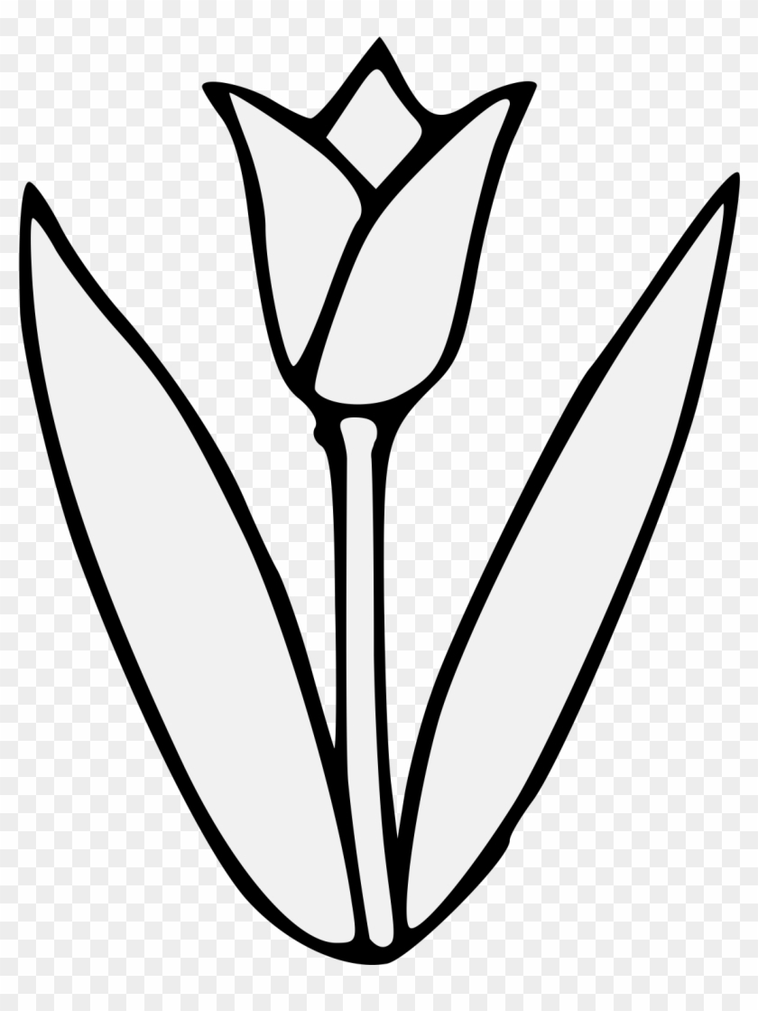 Glamorous Free Tulip Clipart Flower Png Transparent - Tulip Clipart Black And White Png #123961