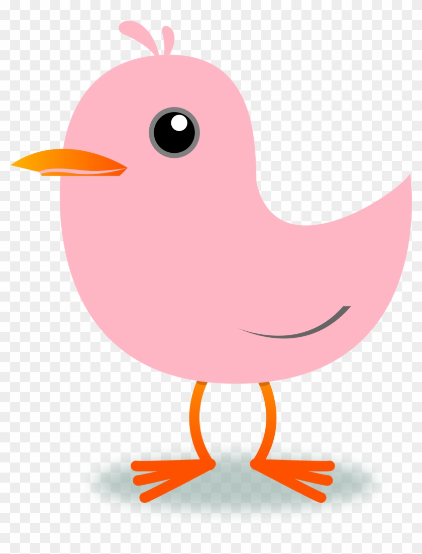 Tweet Twitter Bird Cherry Blossom Pink Xochi - Clipart Bird Png Pink #124040