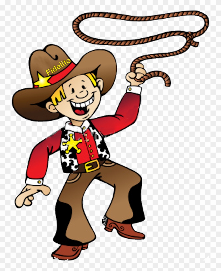 Cowboy Png - Cartoon Cowboy With Lasso #124044