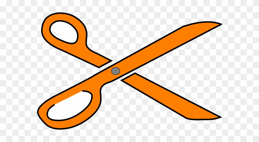 Clip Arts Related To - Orange Scissors Clipart #124058