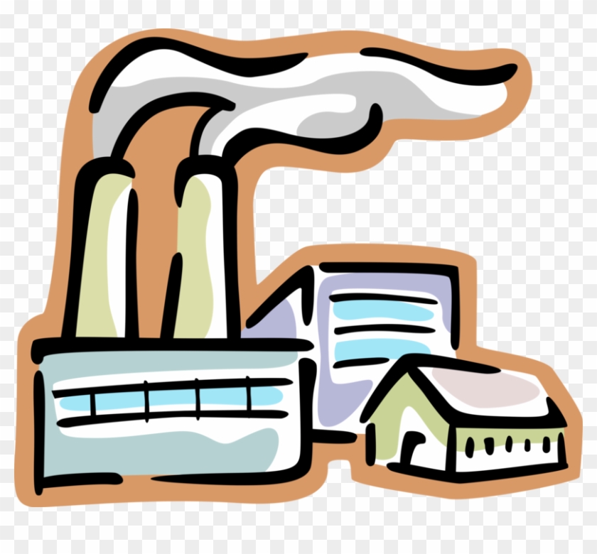 Ideal Natural Resources Clipart Factory With Smokestack - Smoke Stack Clip Art Transparent #124347