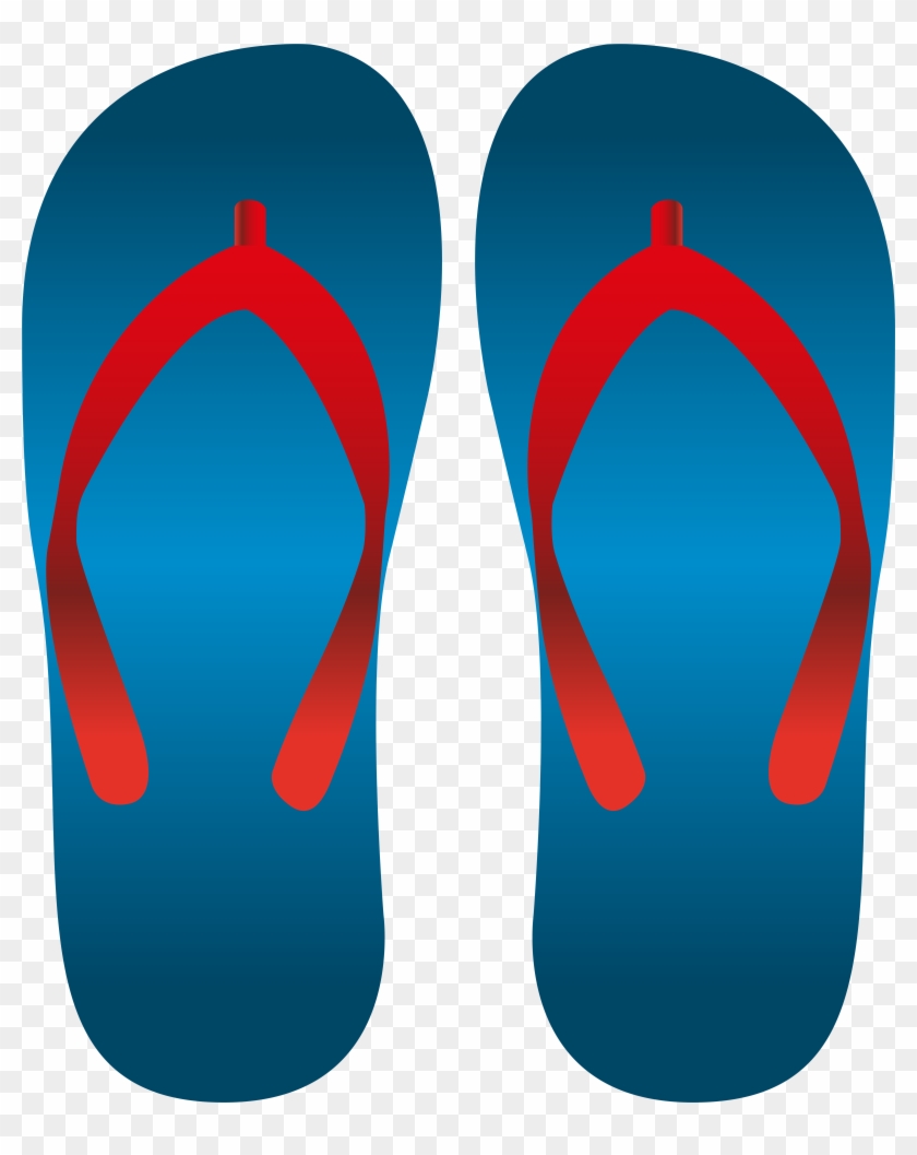 Blue Flip Flops Png Clip Art - Blue Flip Flops Png Clip Art #124482