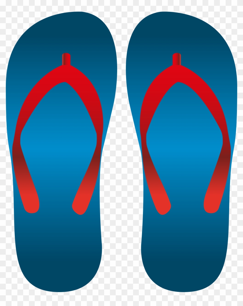 Blue Flip Flops Png Clip Art - Blue Flip Flops Png Clip Art #124482