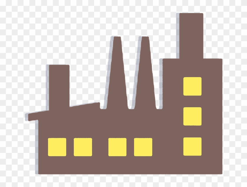 Factory Building Vector Clipart Sticker Symbol - Industry 4.0 Icon #124494