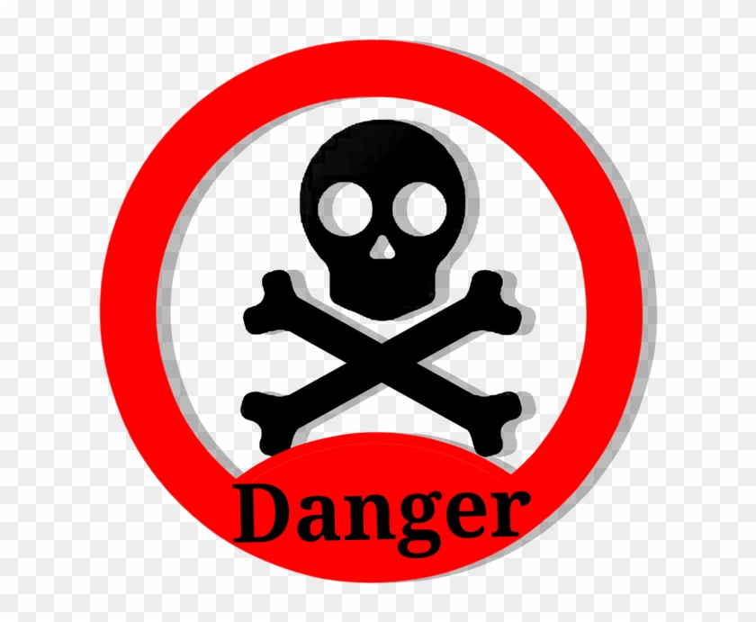 Danger Skull Vector Clipart Sign Take Care - Danger Transparent #124567