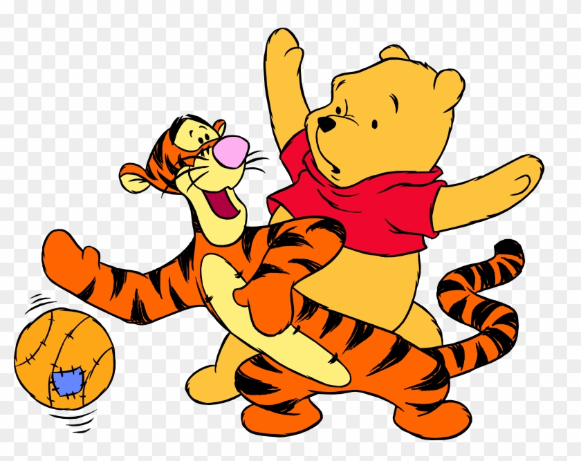 Winnie The Pooh Tigger And Ball Png Clip Art - Winnie The Pooh And Tigger Clipart #124761