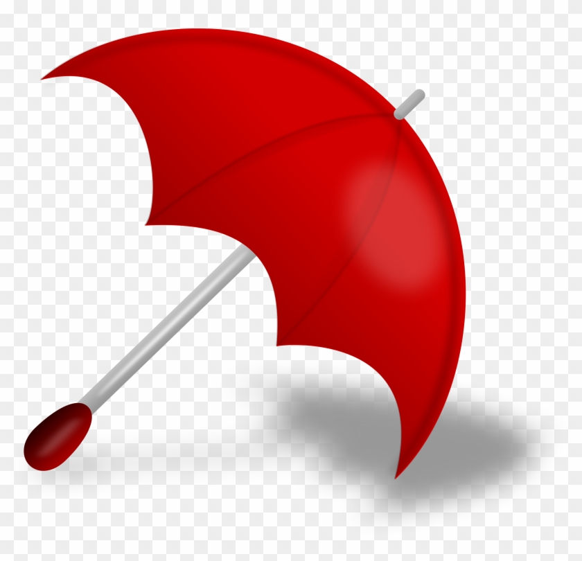 Clip Art Umbrella And Rain - Red Umbrella Png #124938