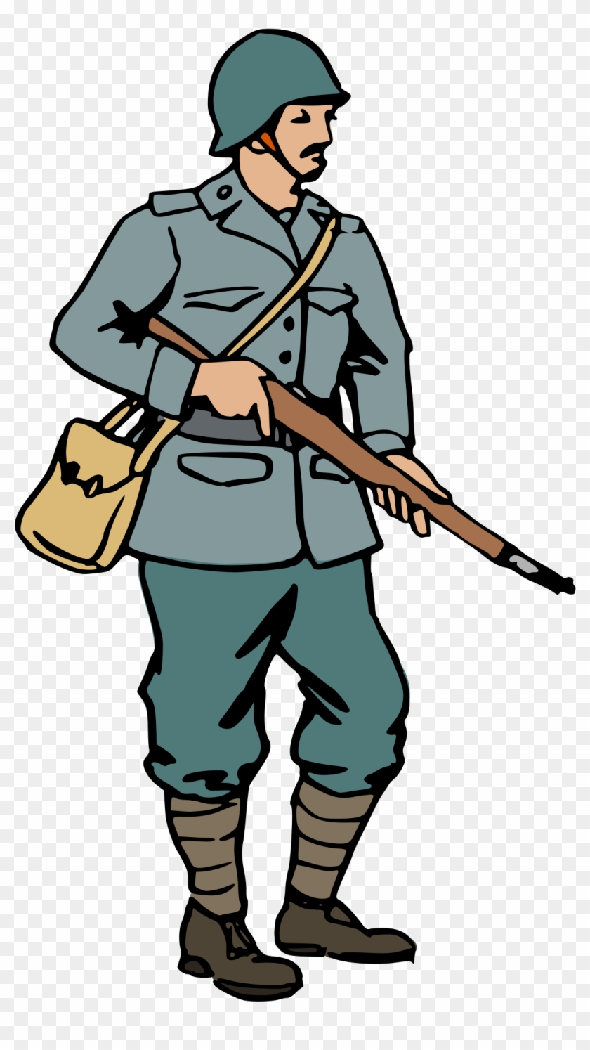 Ww2 Soldier Clipart - World War 2 Soldier Cartoon - Free Transparent