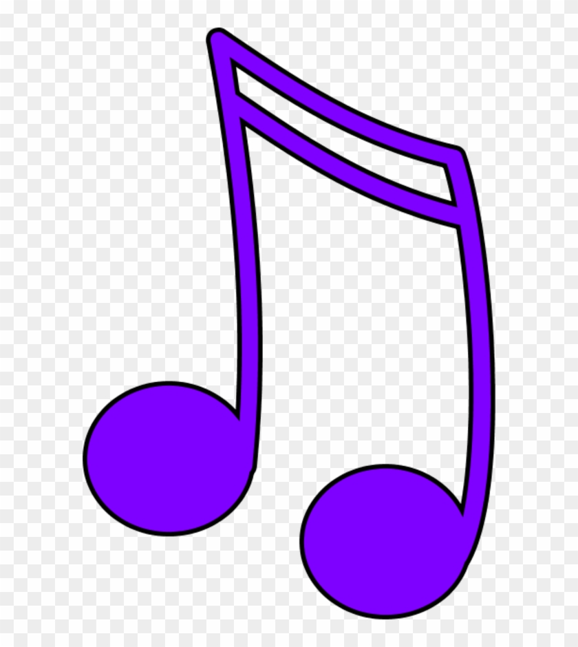 Purple Musical Note - Music Note Clipart Png #125805