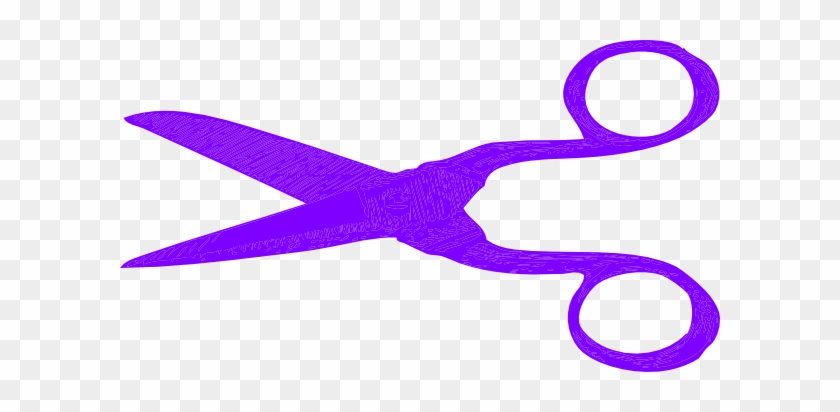 Purple Clipart Scissors - Purple Hair Scissors Clip Art #125812
