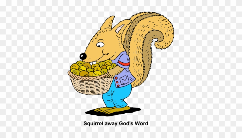 Squirrel Away - Basket Of Nuts Clipart #125905