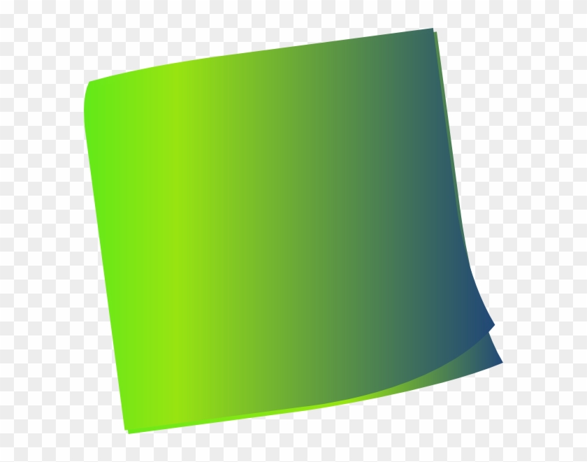 Shaded Green Sticky Note Clip Art - Green Sticky Notes Png #125930