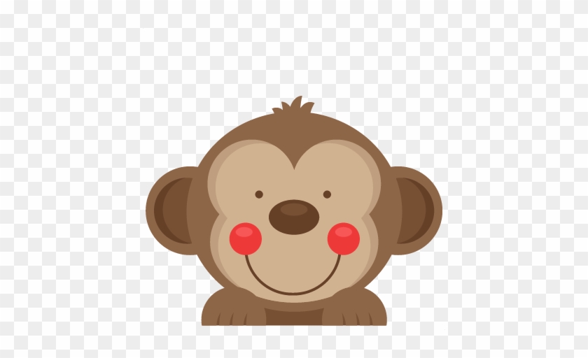 Peeking Monkey Svg Scrapbook Cut File Cute Clipart - Cute Monkey Png #126492