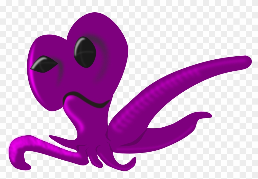 Alien Octopus Svg Vector File, Vector Clip Art Svg - Octopus Legs Transparent Cartoon #126507