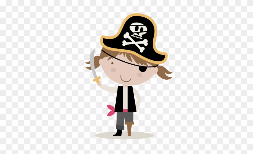 Clipart Girl Pirate Svg Cutting File For Scrapbooking - Girl Pirate Clipart #126548