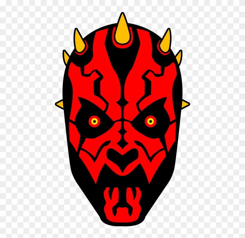 Darth Maul Clipart - Darth Maul Cartoon Face #126565