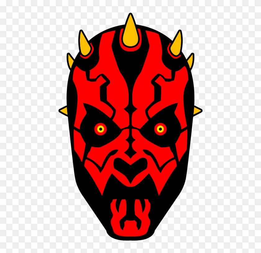 Darth Maul Clipart - Darth Maul Cartoon Face #126565