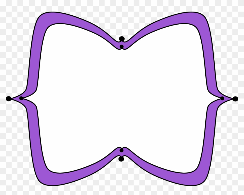 Purple Wide Pointy Frame - Colorful Frames Png Clipart #126640