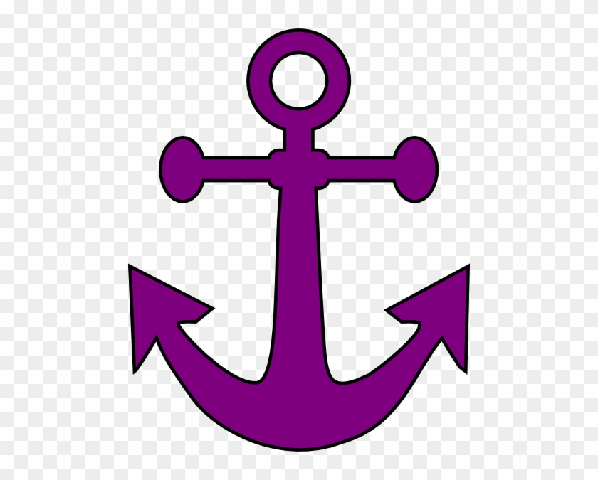Purple Clipart Anchor - Purple Anchor Clipart #126897