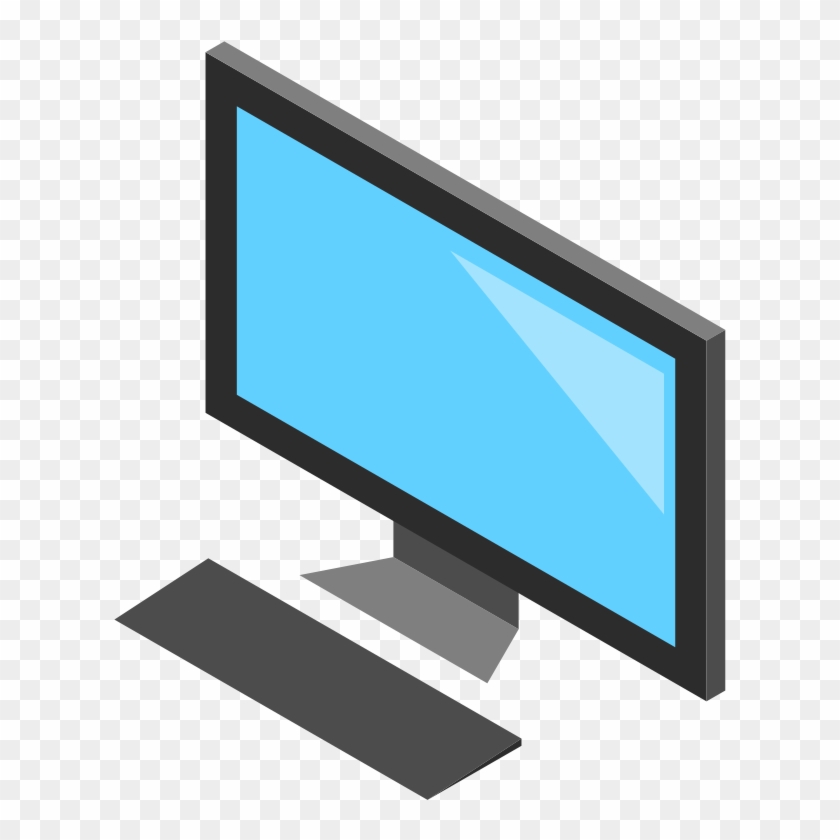 Free To Use Public Domain Computers Clip Art - Computer Screen And Keyboard #126967