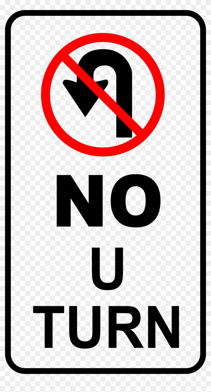 Free Vector Leomarc Sign No U Turn Clip Art - No U Turn Sign #127134