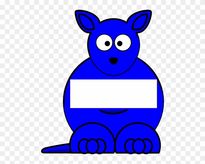 Blue Sightword Kangaroo Clip Art - Cartoon Kangaroo #127226
