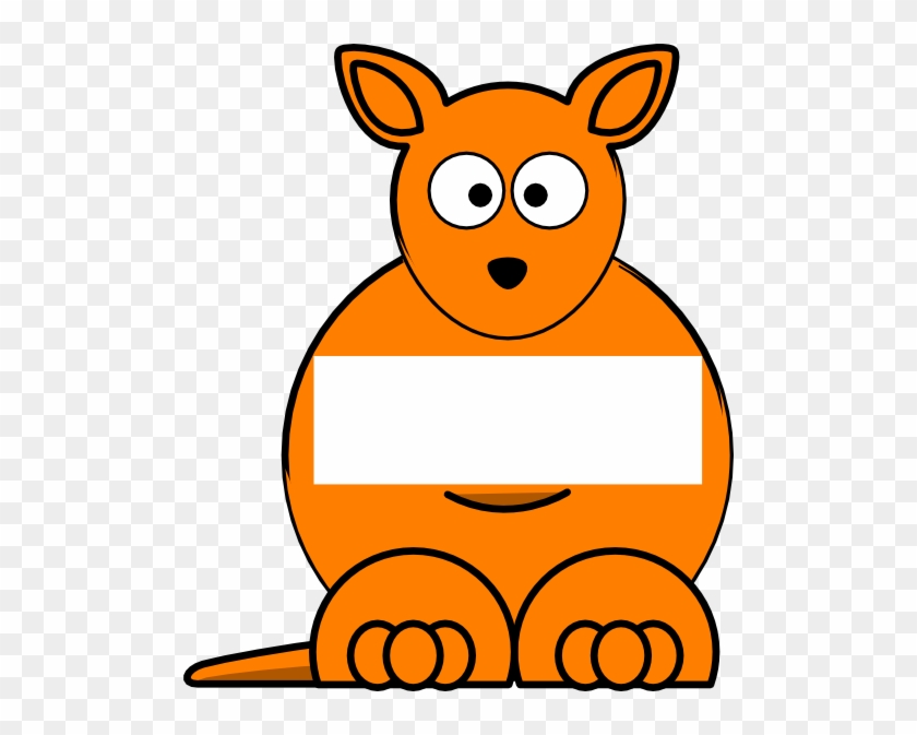 Orange Sightword Kangaroo Clip Art - Cartoon Orange Kangaroo #127230