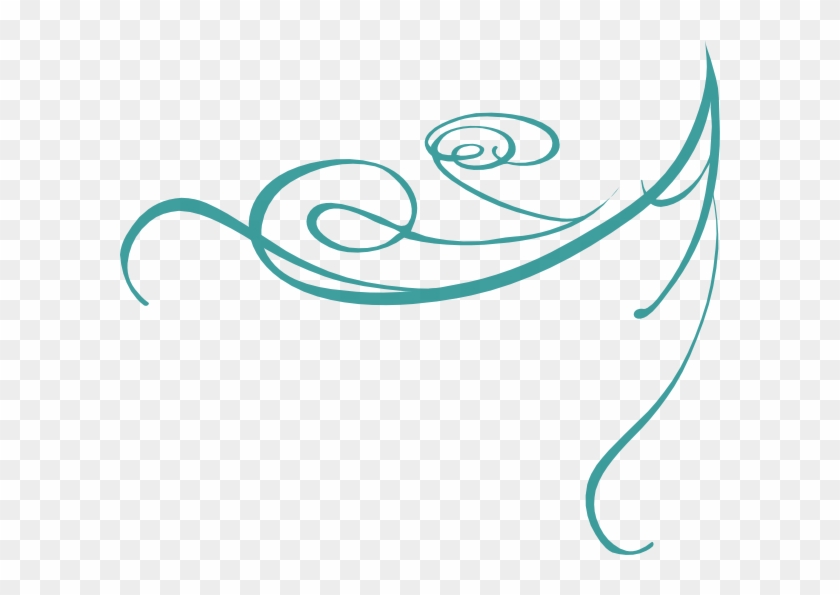 Blue Decorative Swirl Clip Art - Blue Swirl Design #127482