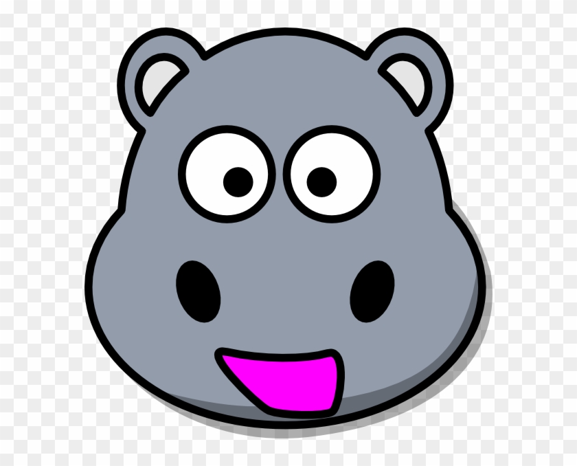 Hippo Head Clip Art At Clker - Cartoon Hippo #127654