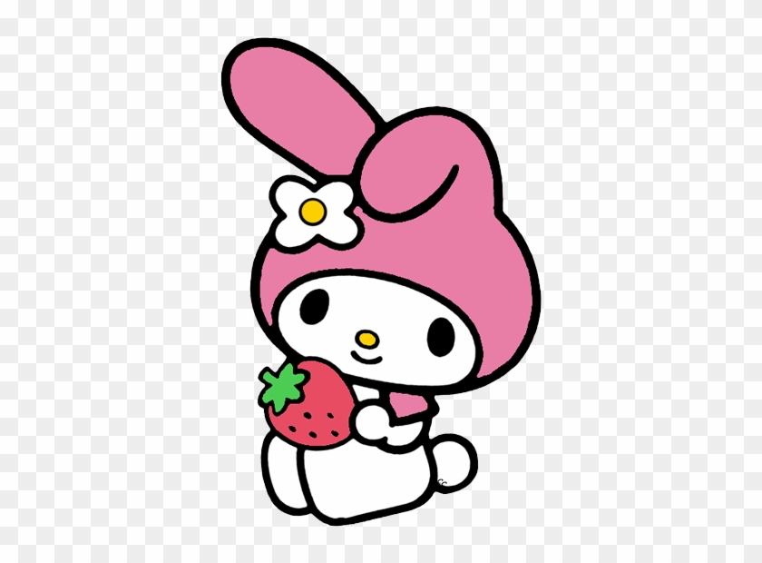 My Melody Holding A Strawberry - My Melody Clipart #127679.