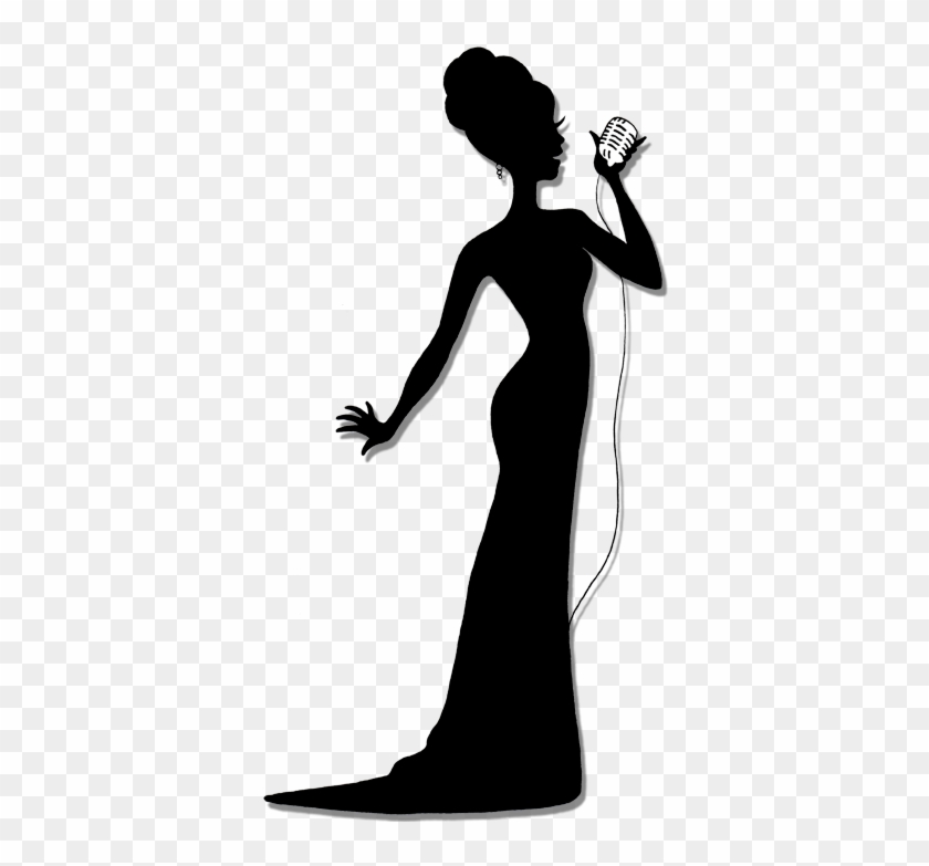 Female Silhouette Singers Bing Images Digi Scraps Pngs - Singing Woman Silhouette #127777