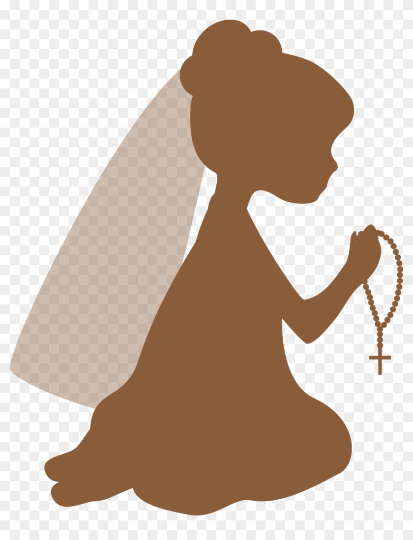 First Communion Silhouettes Firstmunion Clipart Oh - Holy Communion Girl Clipart #127785