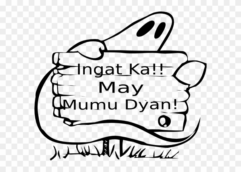 Ingat Ka May Mumu Dyan Clip Art - Black And White Halloween Name Tags Printable #127850