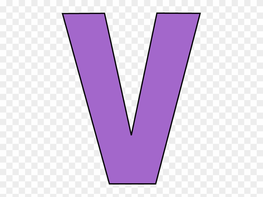 Purple Letter V Clipart That Begins With Letter V 445 - Letter V Clip Art #127908