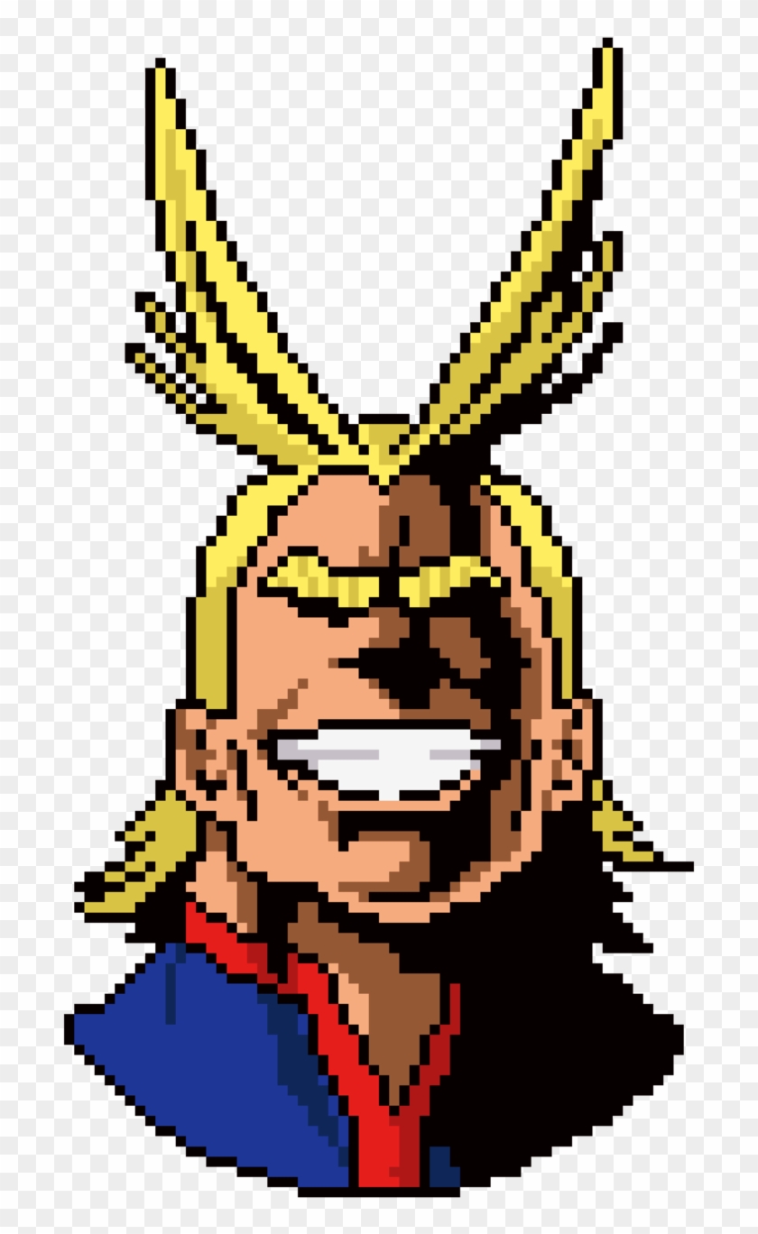 All-might Pixel Art Head By Nezz94 - Boku No Hero Academia Pixel Art #127920