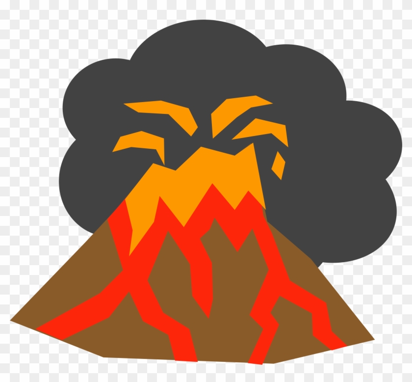 Volcano Clipart Transparent - Custom Erupting Volcano Sticker #128206